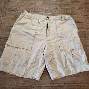 Jeep Mens Size XXL White Cargo Shorts Waist 38
